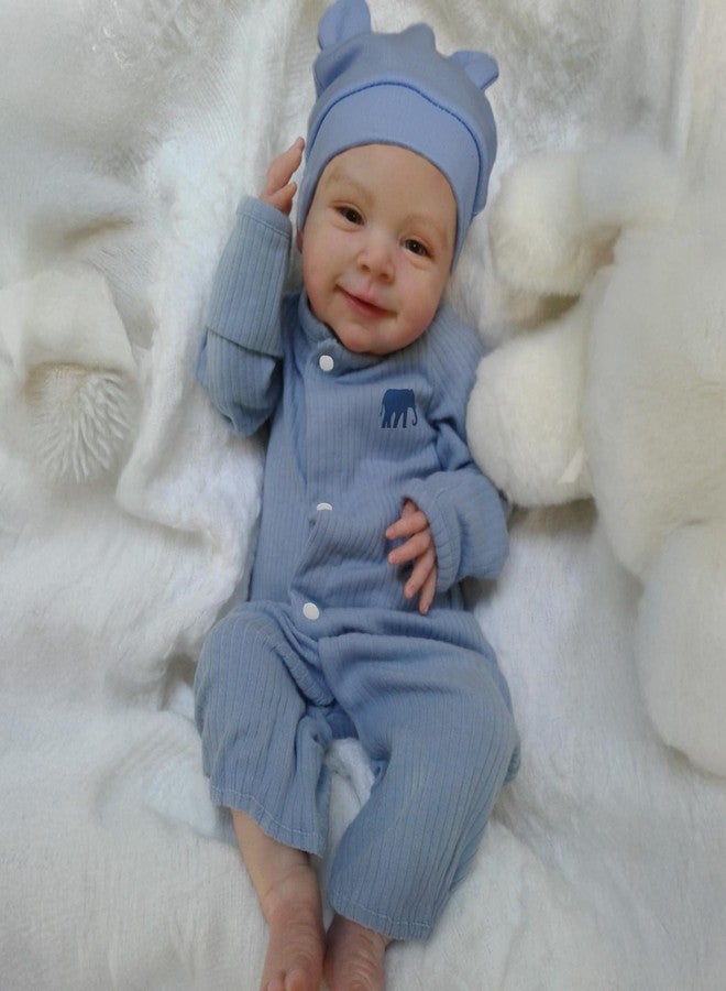 CHAREX Realistic Reborn Baby Boy - 18 Inch Lifelike Newborn Baby Doll with Soft Cloth Body, Handcrafted Weighted Real Life Baby Dolls with Accessories for Kids Age 3+ - Image 5